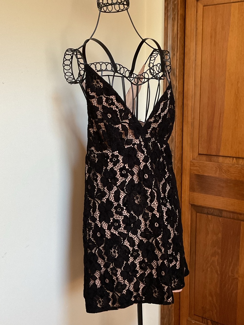 Women’s Free People Dangerous Love Lace Mini Dress Black, 8 - Picture 2 of 6
